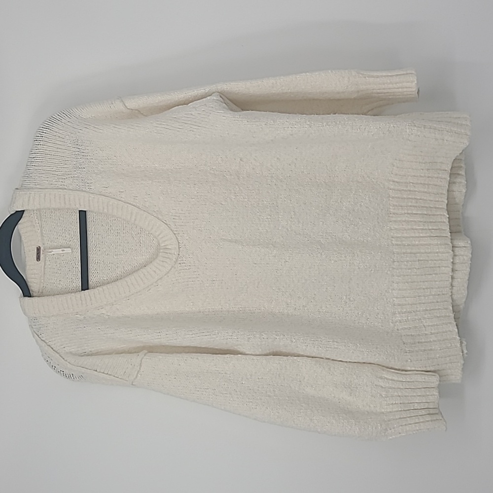 Free People oversized cream knit sweater XS